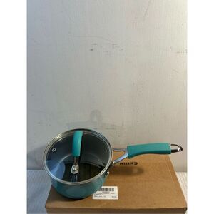 Pioneer Woman mini sauce Pot with lid‎ non-stick teal replacement